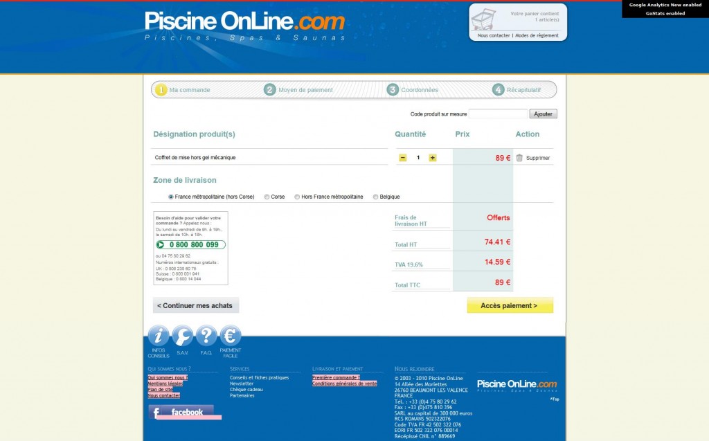6 exemples de page panier Piscine OnLine Votre sélection 1309243249860 1024x637 - 6 exemples de page panier